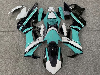Online Blanco Cian Azul Negro Brillante Carenado Moto Honda CBR1000RR 2017-2023