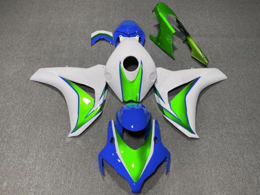 Online Blanco Verde Azul Carenado Moto Honda CBR1000RR 2008-2011