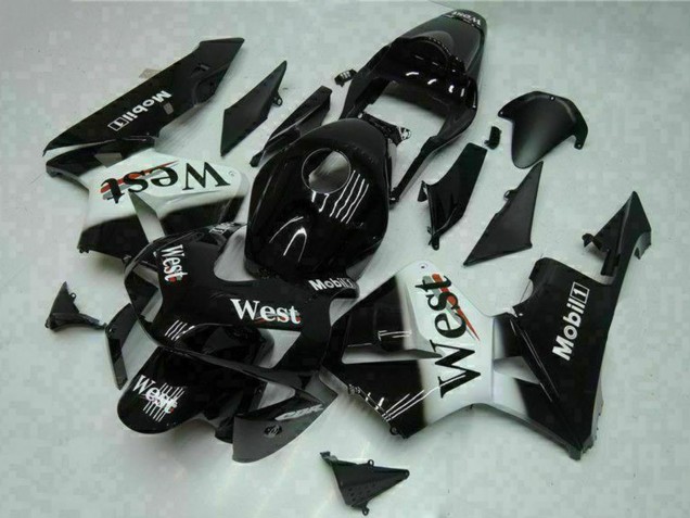 Online Negro Brillante Blanco West Mobil Carenado Moto Honda CBR600RR 2003-2004