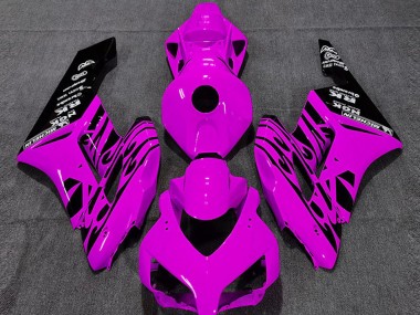 Online Rosa Negro Brillante Llama Carenado Moto Honda CBR1000RR 2004-2005