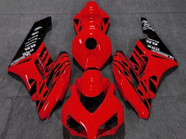 Online Rojo Negro Brillante Llama Carenado Moto Honda CBR1000RR 2004-2005
