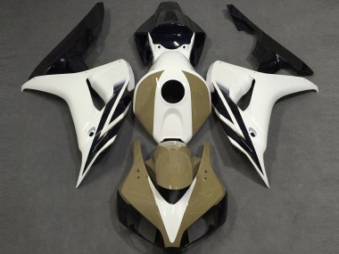 Online Blanco Tan Negro Brillante Carenado Moto Honda CBR1000RR 2006-2007