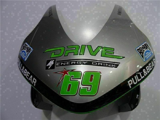 Online Plata Verde Negro Brillante Carenados Moto Honda CBR600RR 2003-2004
