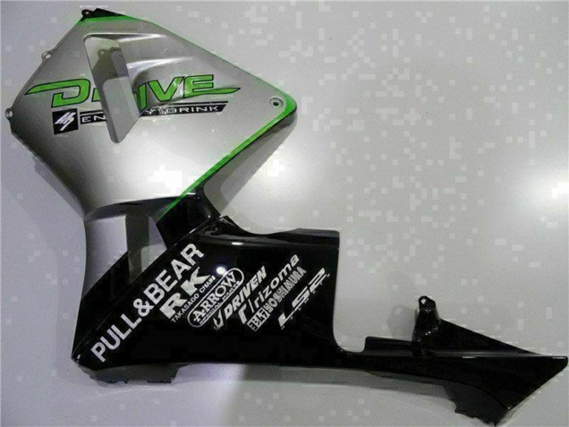 Online Plata Verde Negro Brillante Carenados Moto Honda CBR600RR 2003-2004