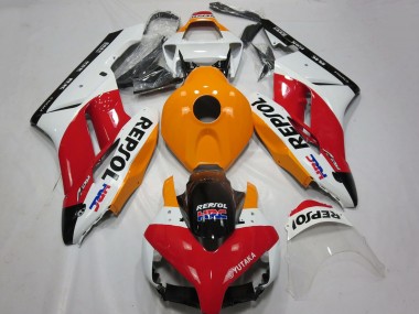 Online Blanco Naranja Rojo Negro Brillante Repsol HRC Carenados Moto Honda CBR1000RR 2004-2005