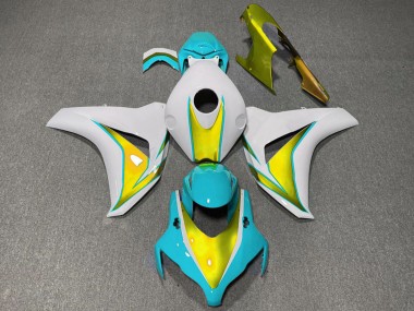 Online Blanco Azul Claro Oro Carenado Moto Honda CBR1000RR 2008-2011