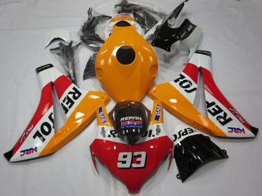 Online Naranja Blanco Rojo Negro Brillante Repsol 93 Carenado Moto Honda CBR1000RR 2008-2011