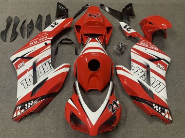 Online Blanco Rojo Liverpool 21 Carenado Moto Honda CBR1000RR 2004-2005