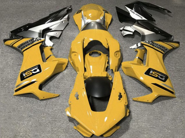 Online Mostaza Amarillo Blanco Plata Negro Brillante DSI Carenado Moto Honda CBR1000RR 2017-2023