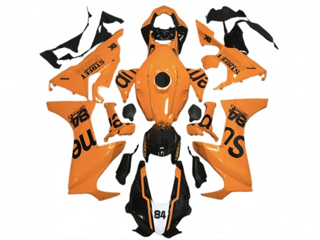 Online Naranja Negro Brillante Street Flava Carenado Moto Honda CBR1000RR 2017-2023