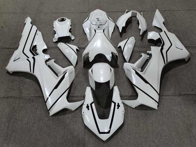 Online Blanco Perla Negro Línea Carenado Moto Honda CBR1000RR 2017-2023