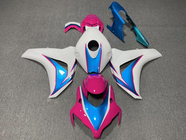 Online Blanco Azul Rosa Carenado Moto Honda CBR1000RR 2008-2011