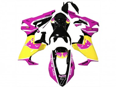 Online Rosa Amarillo Negro Brillante Rojo Bull Carenado Moto Honda CBR1000RR 2017-2023