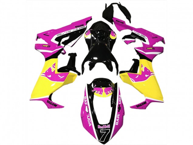 Online Rosa Amarillo Negro Brillante Rojo Bull Carenado Moto Honda CBR1000RR 2017-2023
