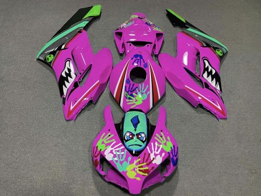 Online Rosa Verde Negro Tiburón Carenado Moto Honda CBR1000RR 2004-2005
