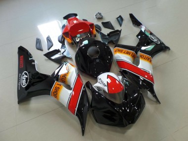 Online Naranja Blanco Rojo Negro Brillante Pirelli Carrera Carenado Moto Honda CBR1000RR 2006-2007