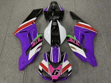 Online Púrpura Blanco Rojo Rosa Negro Brillante 6 Carenado Moto Honda CBR1000RR 2004-2005
