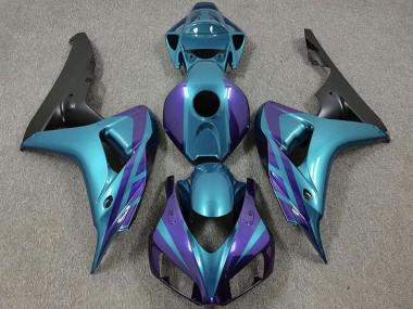 Online Púrpura Emerald Negro Mate Carenado Moto Honda CBR1000RR 2006-2007