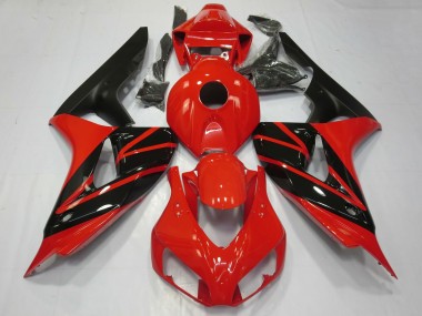 Online Rojo Negro Brillante Negro Mate Carenado Moto Honda CBR1000RR 2006-2007