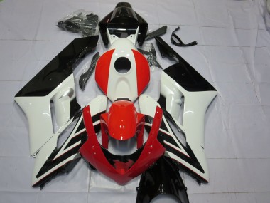 Online Blanco Rojo Negro Brillante Raya Carenado Moto Honda CBR1000RR 2004-2005