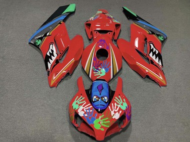 Online Rojo Azul Verde Negro Tiburón Carenado Moto Honda CBR1000RR 2004-2005