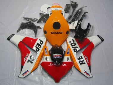 Online Naranja Blanco Rojo Negro Brillante Repsol HRC Carenado Moto Honda CBR1000RR 2008-2011