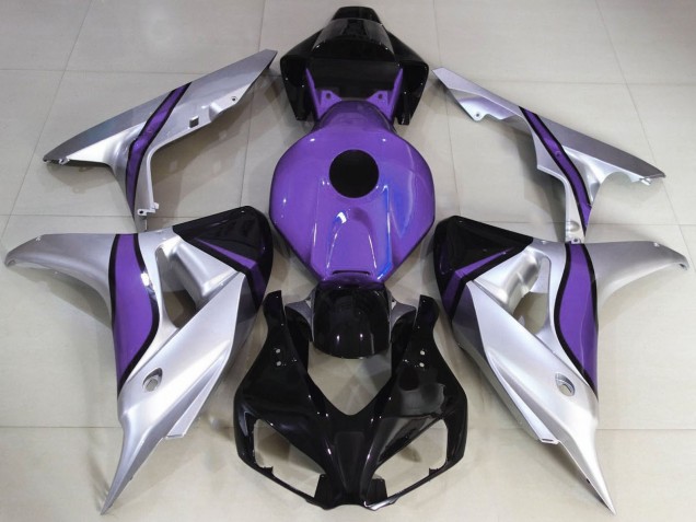 Online Plata Púrpura Negro Brillante Carenado Moto Honda CBR1000RR 2006-2007