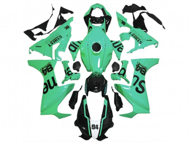 Online Especial Verde Negro Brillante Street Flava Carenado Moto Honda CBR1000RR 2017-2023