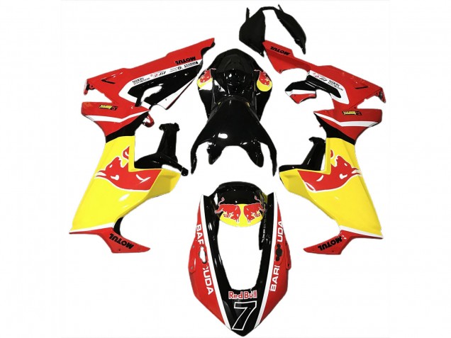 Online Negro Brillante Amarillo Rojo Bull Carenado Moto Honda CBR1000RR 2017-2023