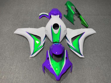 Online Blanco Verde Púrpura The Joker Carenado Moto Honda CBR1000RR 2008-2011