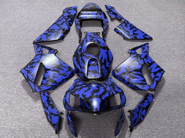 Online Azul Negro Camouflage Carenado Moto Honda CBR600RR 2003-2004