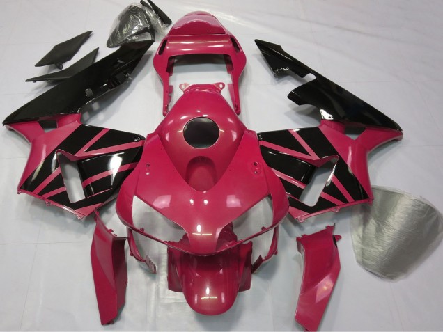 Online Rojo Negro Brillante Raya Carenado Moto Honda CBR600RR 2003-2004