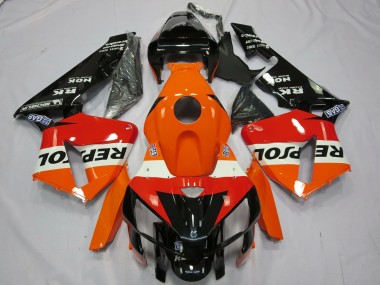 Online Naranja Blanco Rojo Negro Brillante Repsol Carenados Moto Honda CBR600RR 2005-2006