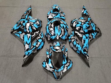 Online Azul Plata Camouflage Carenado Moto Honda CBR600RR 2009-2012