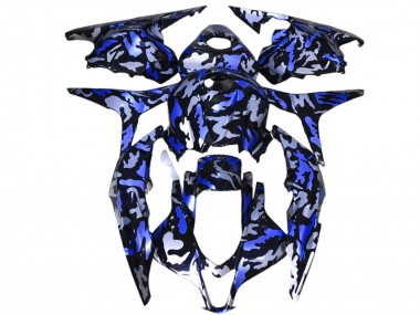 Online Azul Blanco Camouflage Carenado Moto Honda CBR600RR 2009-2012