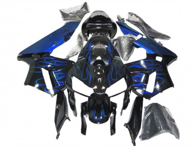 Online Negro Brillante Azul Llama Carenado Moto Honda CBR600RR 2005-2006