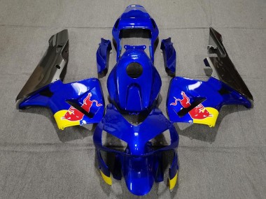 Online Azul Amarillo Negro Brillante Rojo Bull Carenado Moto Honda CBR600RR 2003-2004