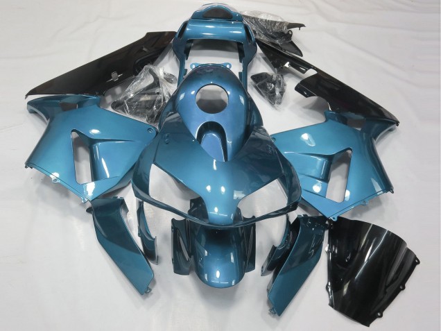 Online Azul Claro Negro Brillante Carenados Moto Honda CBR600RR 2003-2004