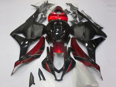 Online Rojo Negro Brillante Negro Mate Carenado Moto Honda CBR600RR 2009-2012