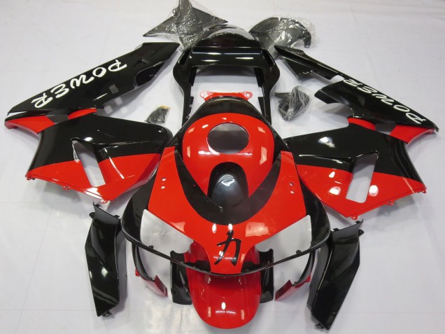 Online Rojo Negro Brillante Power Carenado Moto Honda CBR600RR 2003-2004