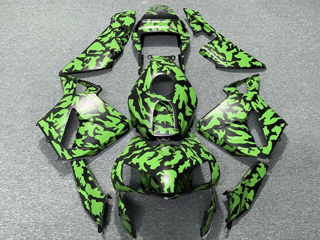 Online Verde Negro Camouflage Carenado Moto Honda CBR600RR 2003-2004