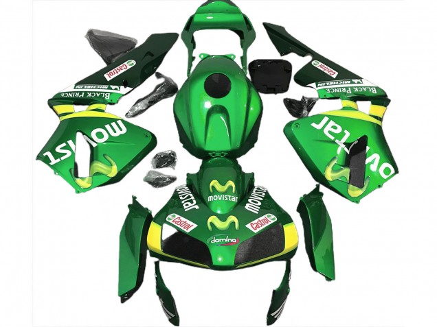 Online Verde Amarillo MoviStar Carenado Moto Honda CBR600RR 2003-2004