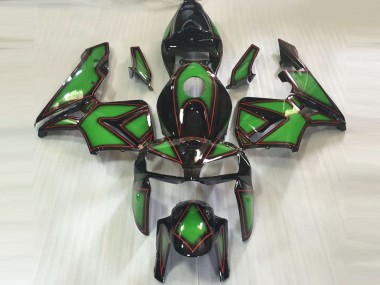 Online Verde Negro Rojo OutLínea Carenado Moto Honda CBR600RR 2005-2006