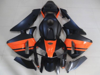 Online Negro Mate Naranja Brillante Carenado Moto Honda CBR600RR 2005-2006