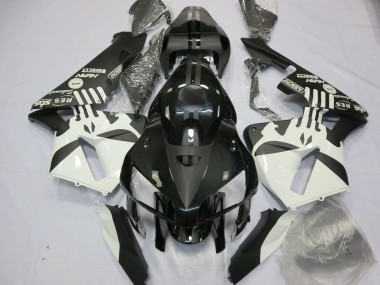 Online Blanco Negro Mate Puisher Logo Carenado Moto Honda CBR600RR 2005-2006