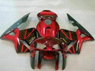 Online Rojo Negro Carenados Moto Honda CBR600RR 2005-2006