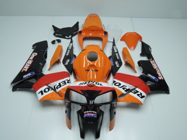 Online Naranja Rojo Blanco Negro One Heart Repsol Carenado Moto Honda CBR600RR 2005-2006