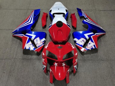 Online Blanco Rojo Azul 69 Carenado Moto Honda CBR600RR 2005-2006