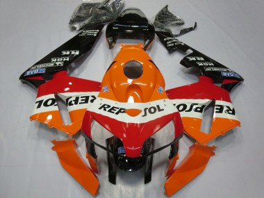 Online Naranja Blanco Rojo Negro Brillante Repsol Carenado Moto Honda CBR600RR 2005-2006