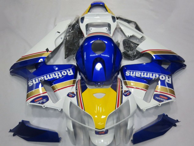 Online Blanco Azul Amarillo Rothmans Carenado Moto Honda CBR600RR 2005-2006